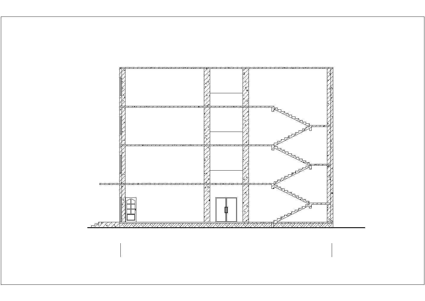 成都某创业园占地960平米四层框架结构商业写字楼建筑设计CAD图纸