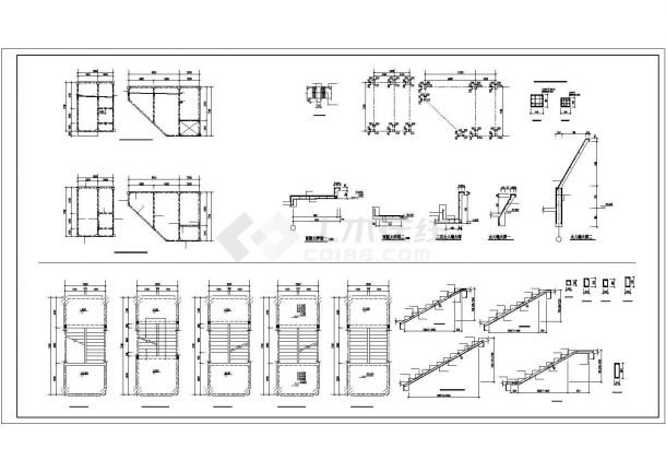 乌鲁木齐市某工厂5层框架结构办公楼全套结构设计CAD图纸-图二