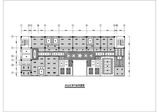 上海某大厦办公楼装修方案图纸-图二