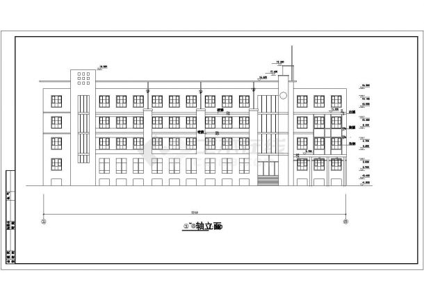 28班新疆区中学教学楼建筑cad设计图-图二