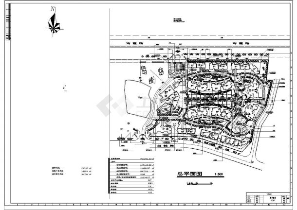 规划总用地80173平米花园住宅小区规划初设 cad图纸-图一