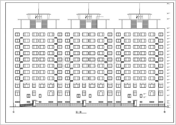 宿州市银河三路某社区11层住宅楼建筑设计CAD图纸（含机房层）-图一
