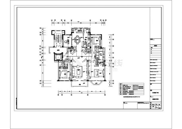 样板房4室2厅新古典风格CAD图纸设计-图二