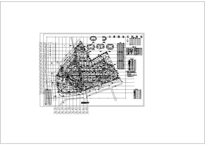 规划用地59060.2平米总平面规划图花园小区总平面CAD图纸设计_图1