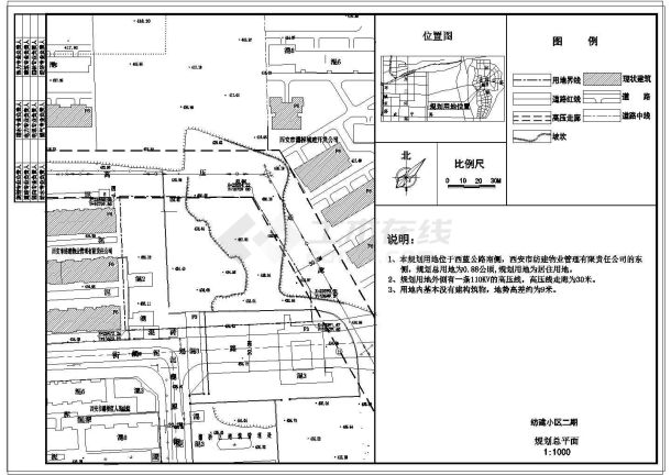 小区全套规划图规划用地0.88Hacad 图纸-图一