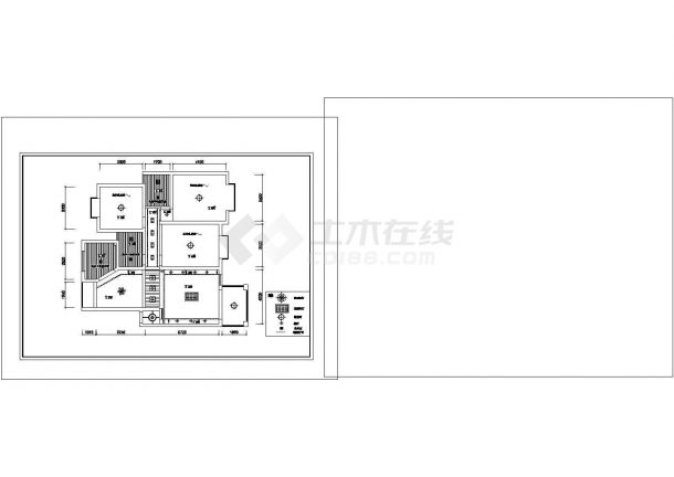 3室2厅套房户型装修施工CAD图纸设计-图一