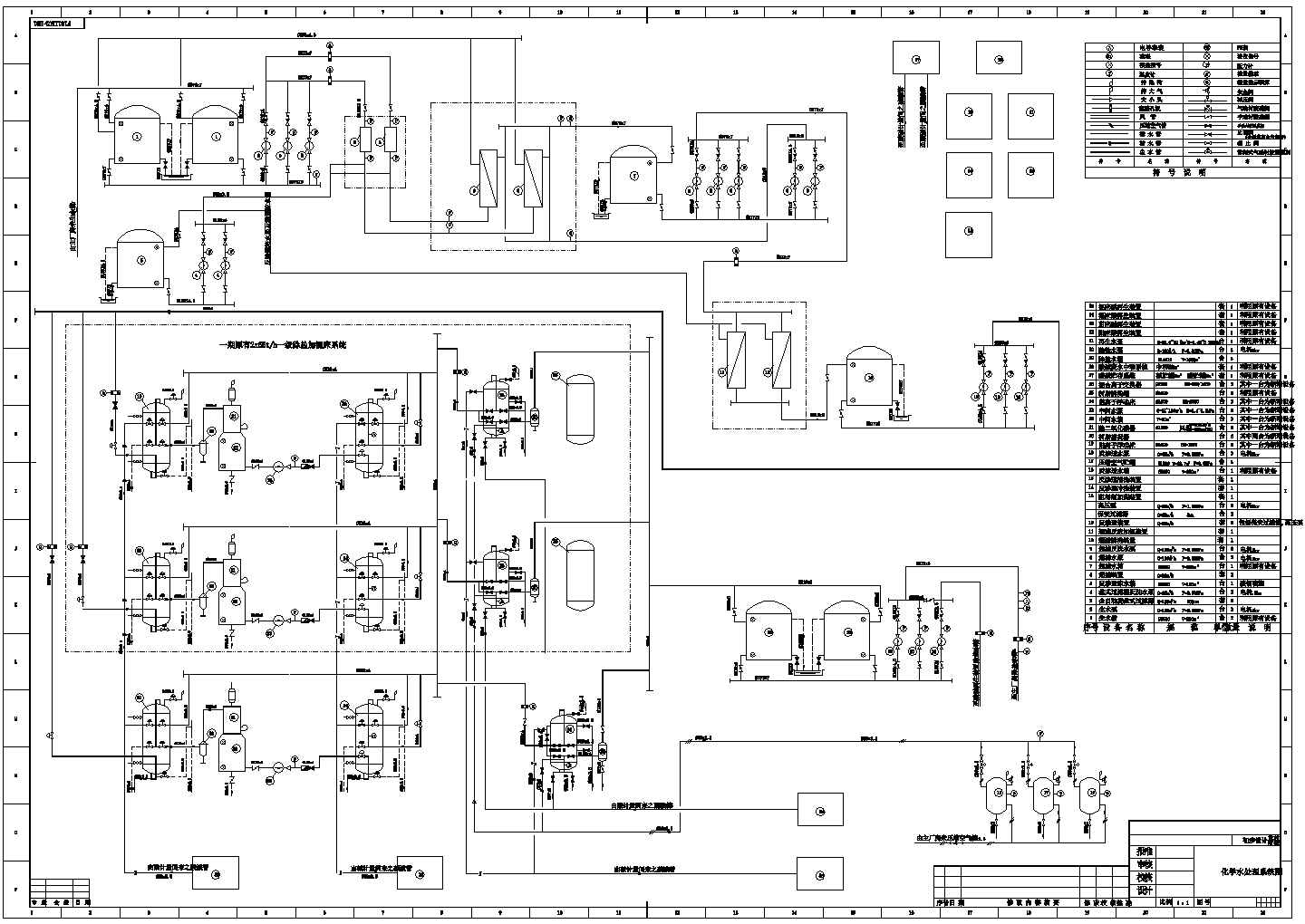 【最新】某电厂反渗透及离子交换系统设计CAD图纸