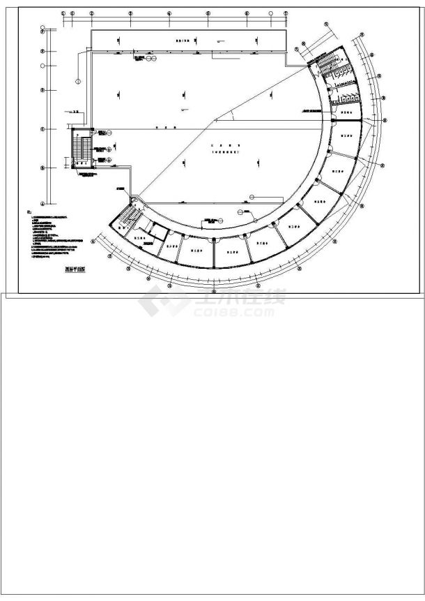 某学校食堂建筑CAD设计施工图纸-图一