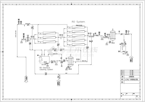 【最新】某高纯水处理系统工艺设计CAD图纸-图二