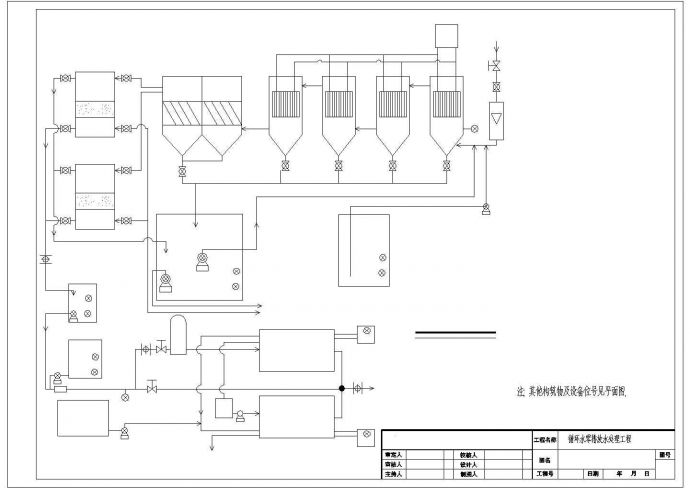【最新】某循环水零排放水处理工程设计CAD图纸_图1