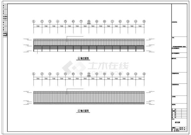厂房设计_英良石材钢结构厂房工程CAD施工图-图二