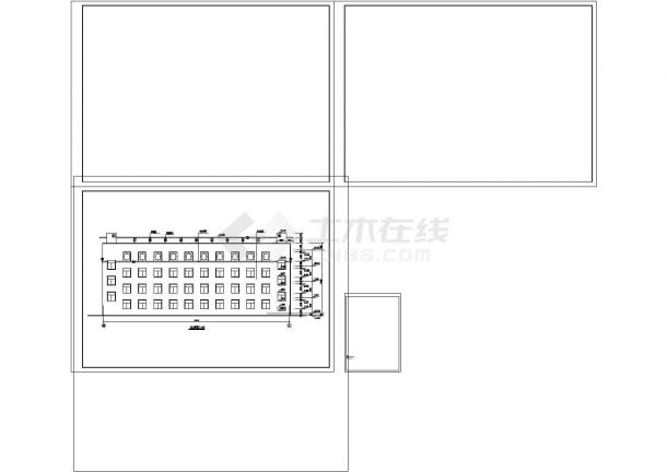 4层2788平米县中学教学综合楼建施CAD图纸设计-图一