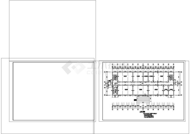4层2788平米县中学教学综合楼建施CAD图纸设计-图二