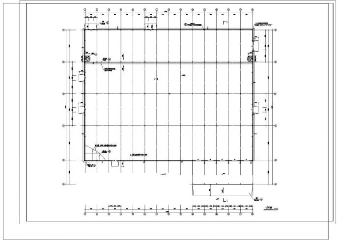 1层13250平米轻钢结构纸口制造厂施工图cad_图1