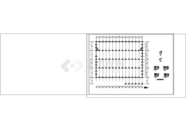 1层13250平米轻钢结构纸口制造厂施工图cad-图二