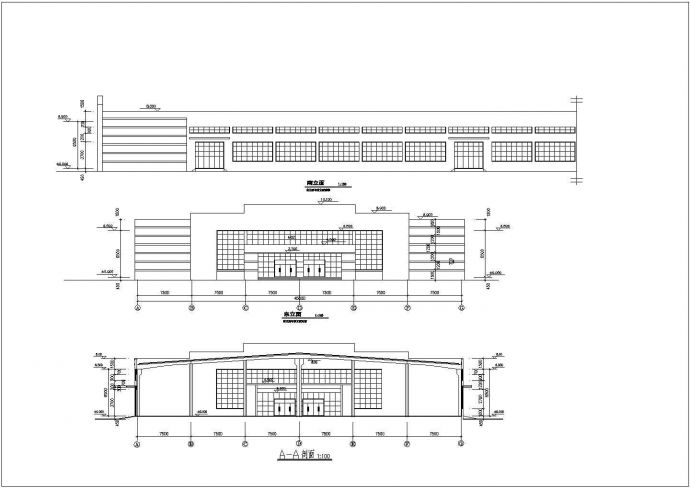 厂房设计_1层生产车间厂房建筑施工图cad_图1