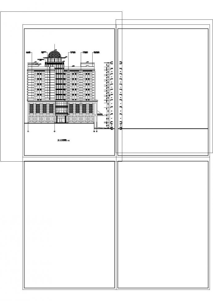 10层酒店建筑施工cad图纸设计_图1