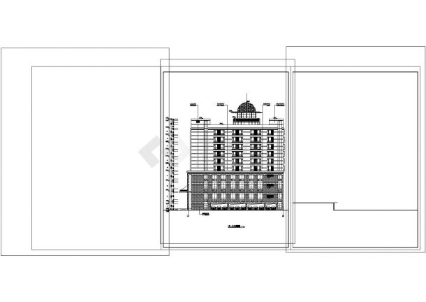 10层酒店建筑施工cad图纸设计-图二
