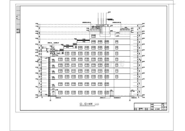 9层11433.5平米酒店建筑施工cad图纸设计-图一