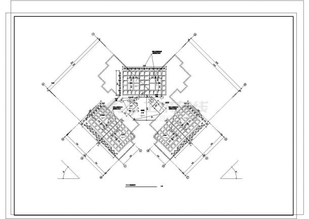  17层10250平米蝶形1楼梯2电梯4户塔式住宅楼建筑施工图【平立剖 总平 核心筒大样 节点大样 门窗大样[表]】cad图纸-图二