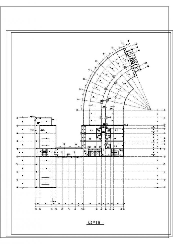 8层酒店建筑施工cad图纸设计_图1