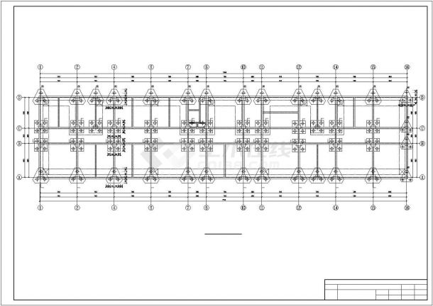 某公司研发中心8层框架结构办公楼全套结构设计CAD图纸-图一