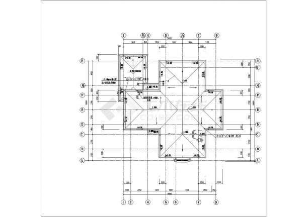 某市中式别墅建筑设计CAD图纸-图一