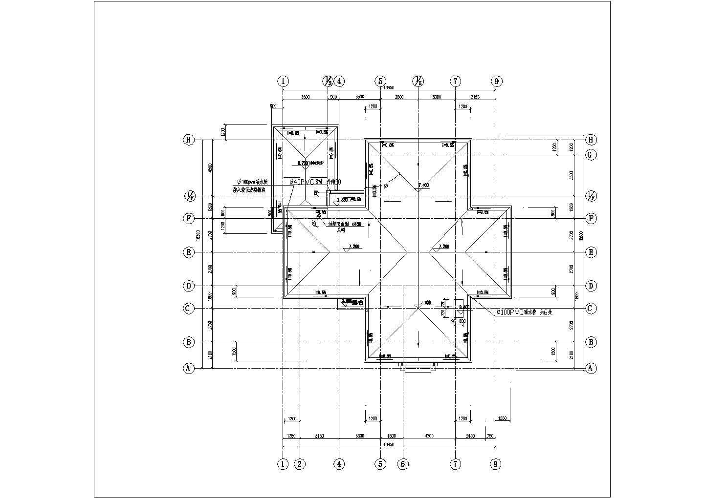 某市中式别墅建筑设计CAD图纸