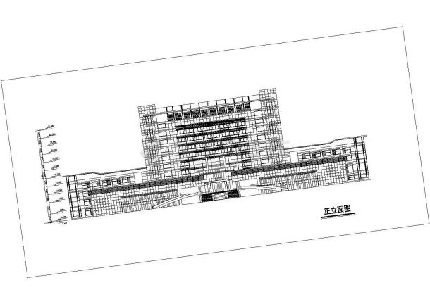 德阳市某市政单位1万平米11层框架结构办公楼建筑设计CAD图纸-图一