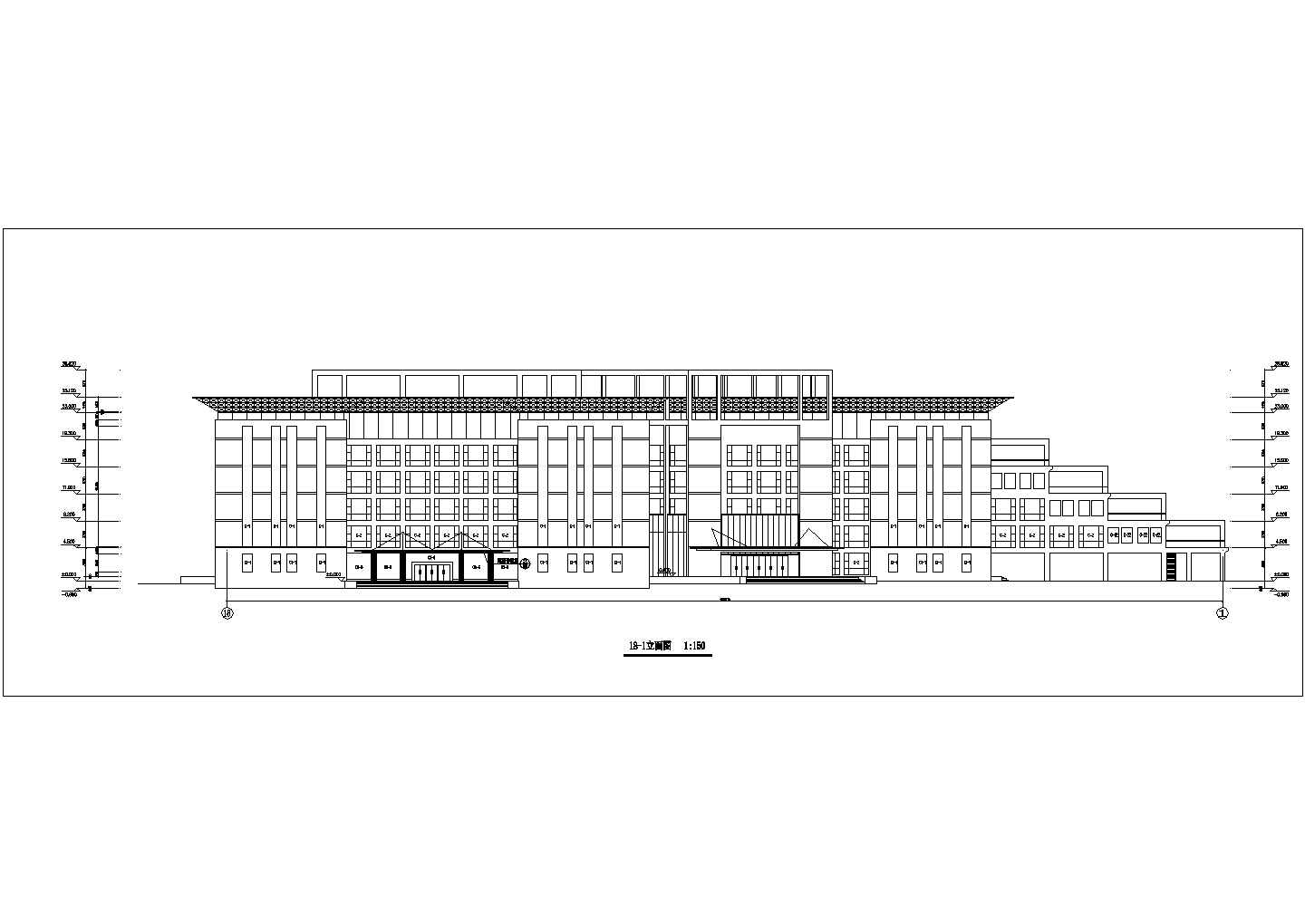 某单位大型6层框架办公楼设计CAD图纸