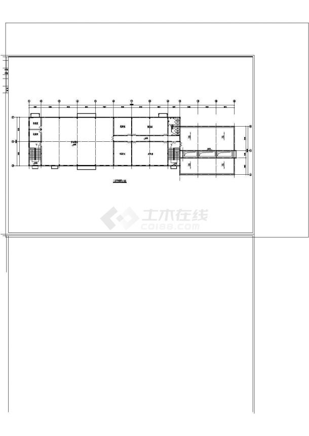  2层食堂浴室娱乐室综合建筑建施【平立剖】.cad-图二