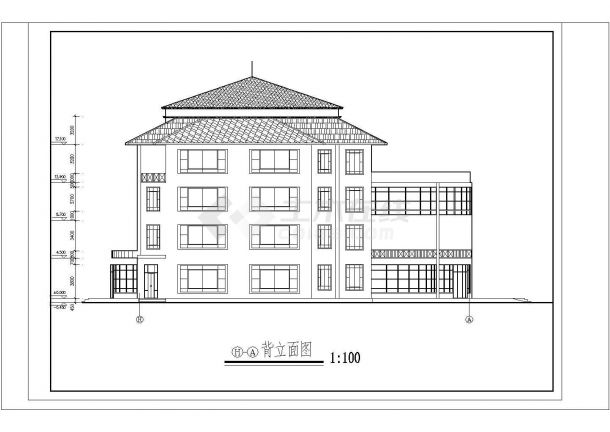 长72米 宽36.663米 4层餐饮娱乐城建筑施工图【平立剖 楼梯平面】.cad-图一