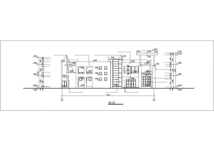 无锡市某消防中队1800平米2层砖混结构战士食堂建筑设计CAD图纸_图1