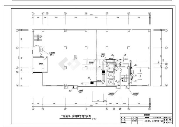 某商场综合楼通风空调设计CAD详细参考图-图一