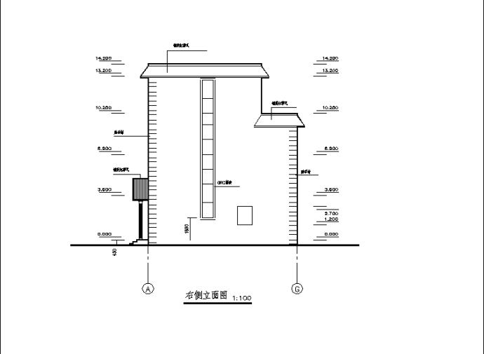 三套复式别墅住宅楼建筑结构设计施工cad图纸（含说明）_图1