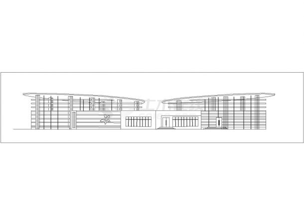 天津市某医院3500平米2层框架结构急救中心平立剖面设计CAD图纸-图二