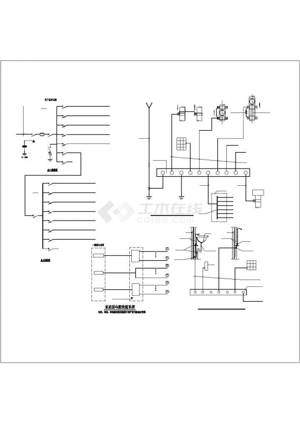 厦门市某村镇378平米3层砖混结构单体别墅全套电气设计CAD图纸-图一