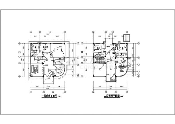 厦门市某村镇378平米3层砖混结构单体别墅全套电气设计CAD图纸-图二