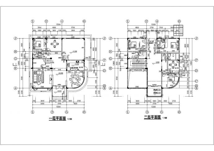 占地170平米3层框混结构独立别墅全套建筑设计CAD图纸_图1