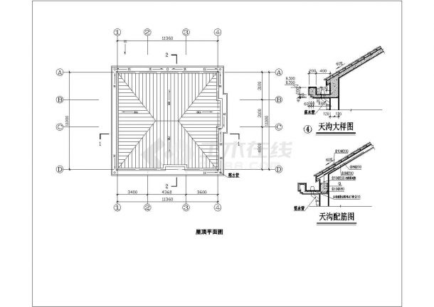 2层砖混结构单体别墅建筑+结构+水电设计CAD图纸-图一