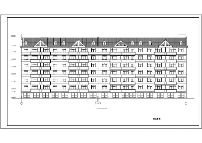 太原市某小区4600平米6层砖混结构民居住宅楼建筑设计CAD图纸_图1