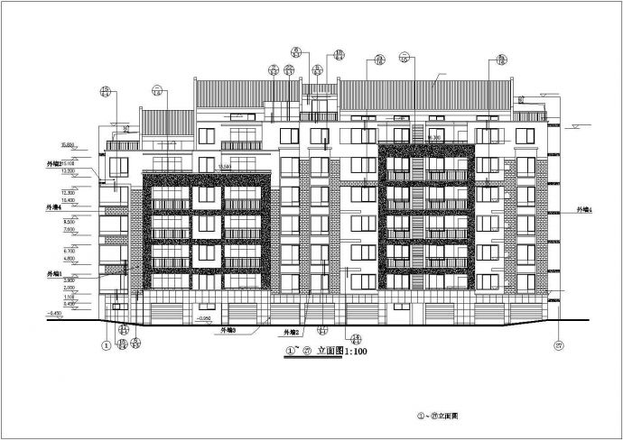 某7层框混结构住宅楼建筑设计CAD图纸（含阁楼和架空层）_图1