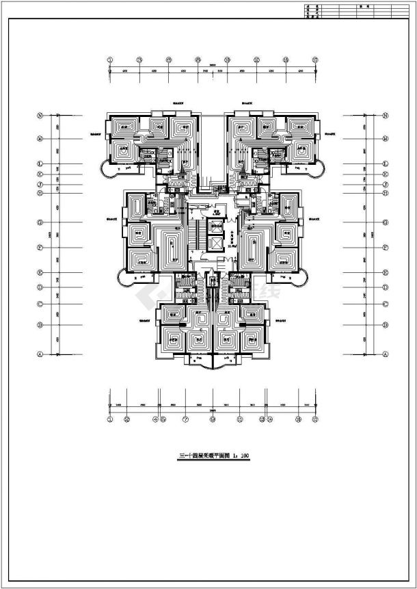 【最新】某高层住宅楼采暖防排烟系统设计CAD图纸-图一