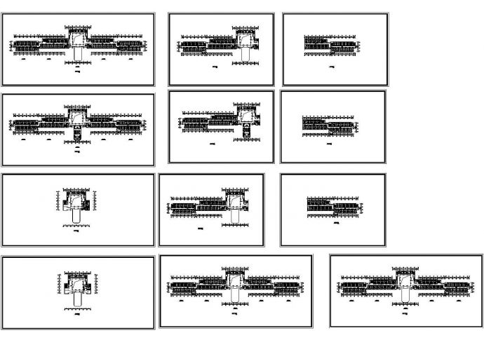 某六层一字型大型酒店建筑平面图（cad ，12张图纸）_图1