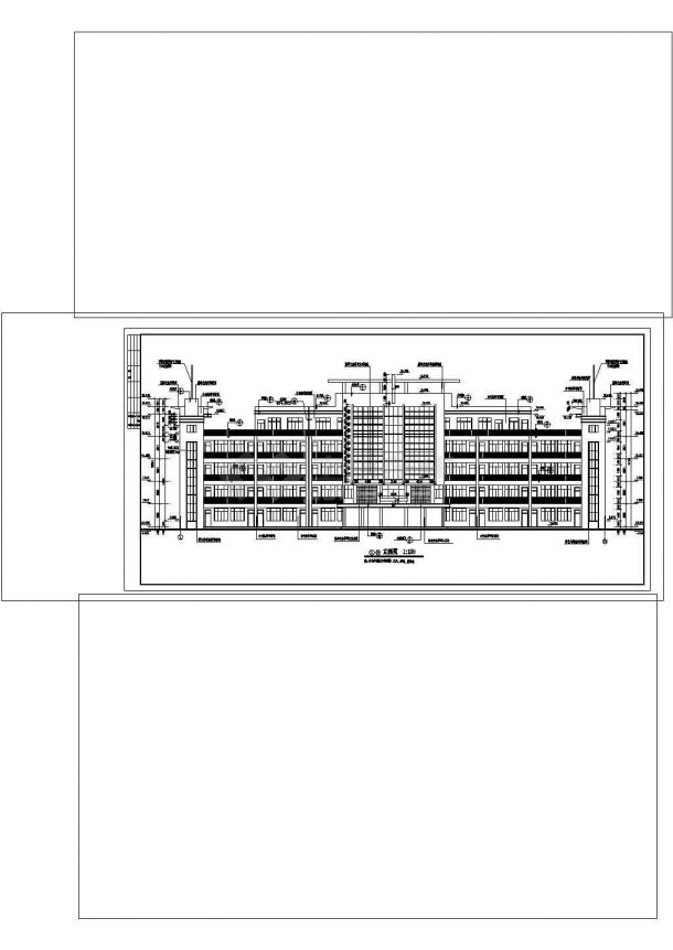 5层4165平米中学教学楼建施CAD图纸设计-图二