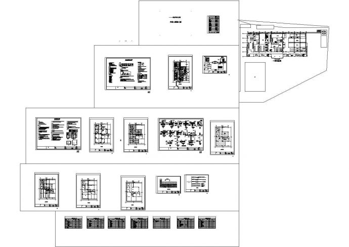 电子厂净化装修空调电气设计cad图纸_图1