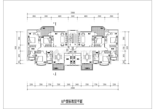 广州市某现代化小区经典热门的平面户型设计CAD图纸（7张）-图二