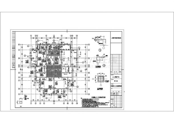 510.86平米度假中心双拼别墅建筑结构设计图-图一