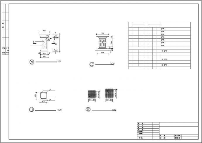 三层双拼别墅cad设计图含详图（长18.2m宽10.3m）_图1