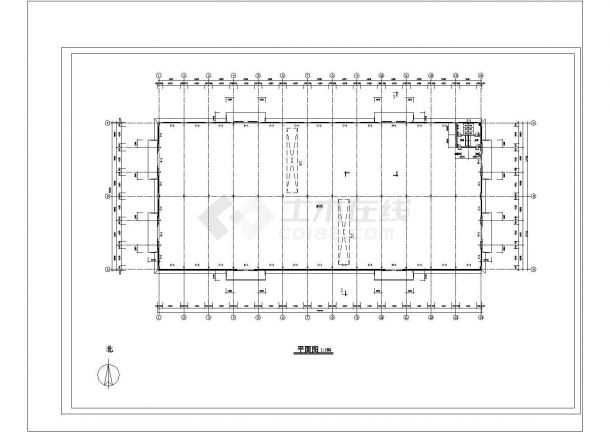 单层2833平米 2376平米厂区2个车间建施CAD图纸设计-图一
